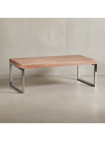 KADIMA DESIGN Couchtisch Massivholz | Akazie, 120cm, Beige, Landhaus in Beige