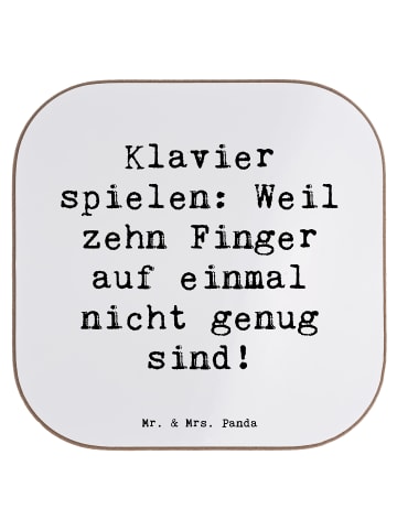 Mr. & Mrs. Panda Tassen Untersetzer Spruch Klavier Magie mit Spruch in Weiß