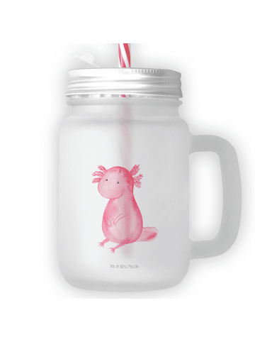 Mr. & Mrs. Panda Glas Axolotl Niedlich ohne Spruch in Transparent