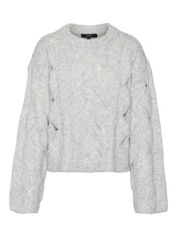 Vero Moda Strickpullover in Light Grey Melange