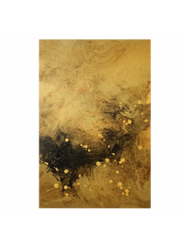 WALLART Leinwandbild Gold - Goldener Treibsand I in Gold