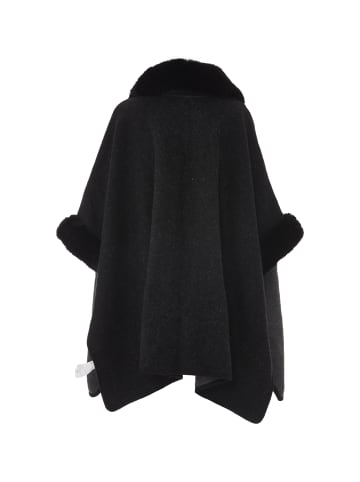 Usha Women Poncho in Schwarz