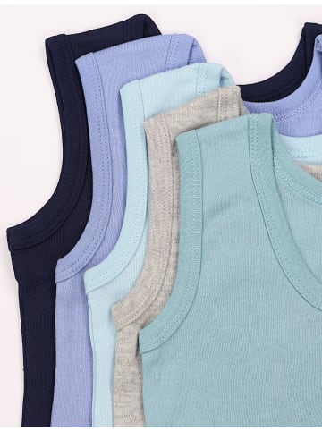 TupTam Baby Jungen Achselbody 5er Pack in hellblau