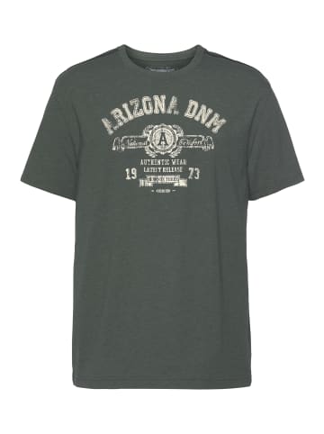 ARIZONA T-Shirt in dunkelgrün-meliert