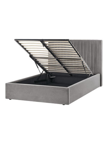Beliani Doppelbett VION in Grau - (W) 137 x (H) 110 x (L) 216 cm