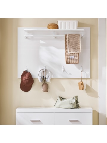 SoBuy Wandgarderobe in Reinweiß - (W) 20 x (H) 70 x (L) 100 cm