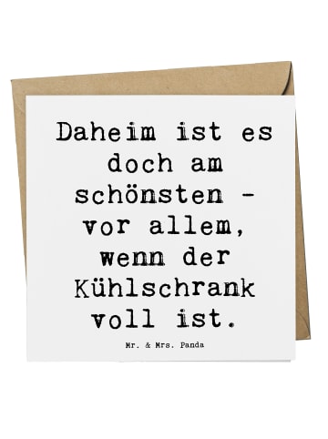 Mr. & Mrs. Panda Klappkarte Spruch Geborgenheit im Zuhause mit S... in Weiß