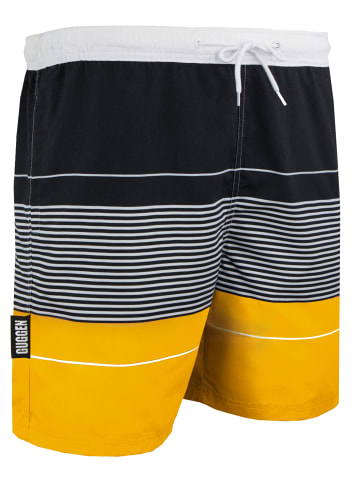 GUGGEN MOUNTAIN Badeshorts Herren – Badehose Bilddruck in Gelb