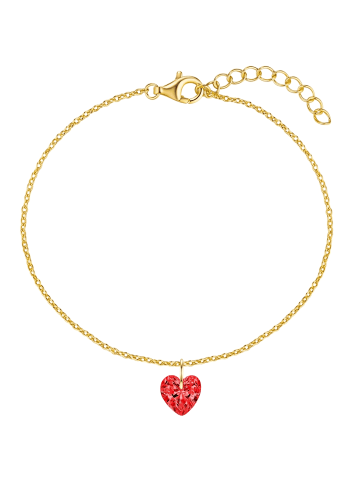 Rafaela Donata Armband Herz aus Sterling Silber mit Zirkonia in gelbgold