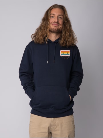 wat? Apparel Sweatshirt Rainbow Cassette in Dunkelblau