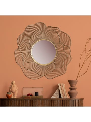 FineBuy Spiegel in Gold / Glas / 77x3x77