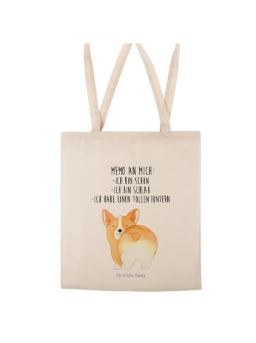 Mr. & Mrs. Panda Tragetasche Corgi Po mit Spruch in Creme