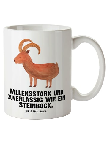 Mr. & Mrs. Panda Riesenkaffeetasse Sternzeichen Steinbock mit Sp... in Weiß