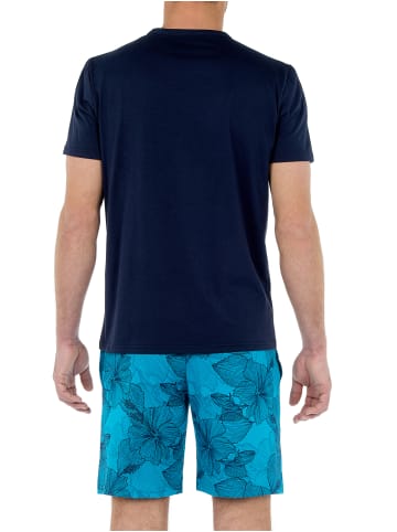 HOM Short Sleepwear Fano in blue print