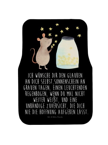 Mr. & Mrs. Panda Fahrer Autofußmatte Maus Sterne mit Spruch in Schwarz