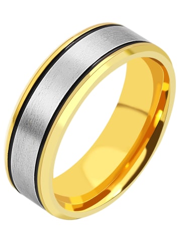 Adeliás Herren Ring aus Edelstahl in gold