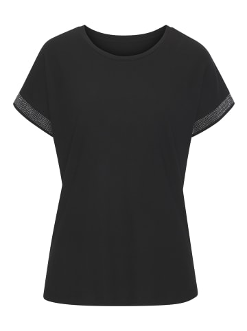 LASCANA Kurzarmshirt in schwarz
