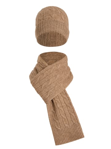 Felix Hardy Set Aus Schal Und Mütze in Karamell