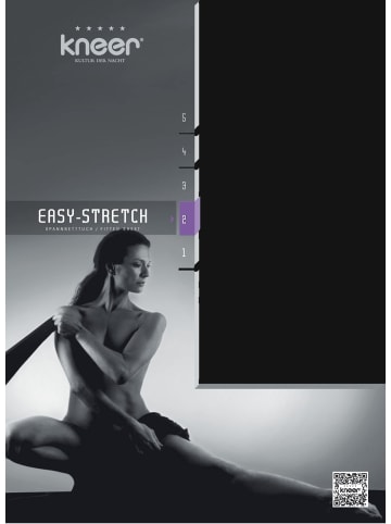 Kneer EASY-STRETCH Q25 180/200 - 200 /200 cm bis 180/220 - 200/220 cm in schwarz