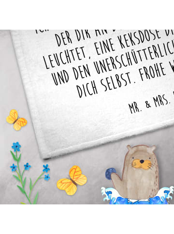 Mr. & Mrs. Panda Gäste Handtuch Fuchs  Weihnachtsbaum mit Spruch in Weiß