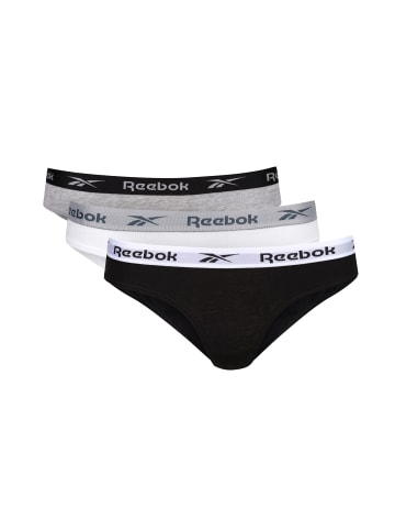 Reebok Slip Slips 3-Pack in Black/White/GreyMar