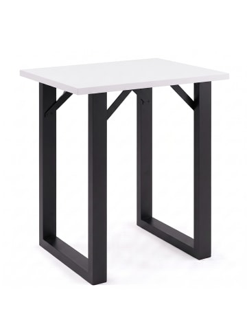 VCM Holz Bartisch Stehtisch Tisch Tresen Xona 80x50 cm in Schwarz / Weiß