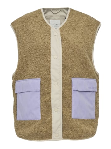 MAZINE Fellimitatweste Agate Vest in sandy olive