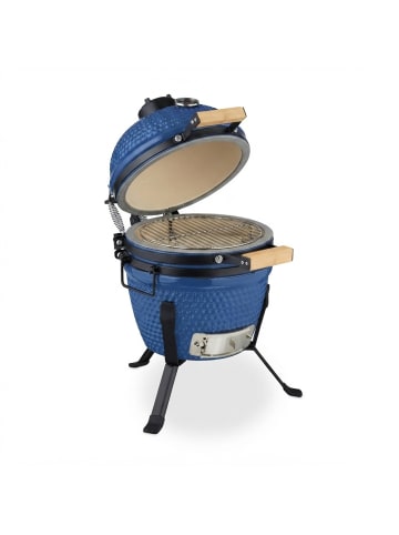 relaxdays Kamado Grill in Blau - Ø 32 cm