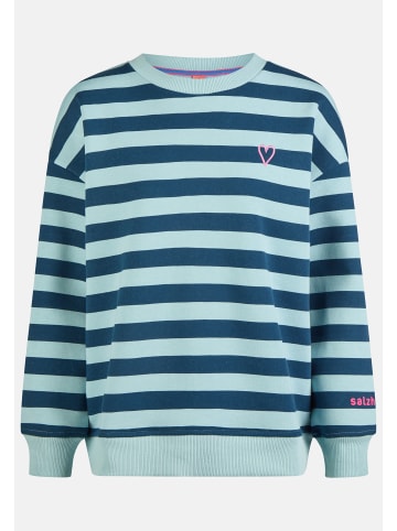 Salzhaut Sweatshirt VEERMASTER in Navy-Breeze