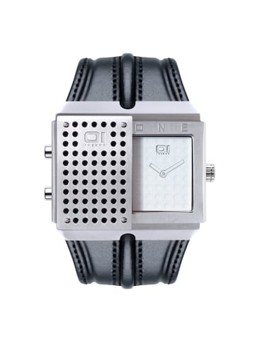OI THE ONE Digitaluhr für Herren in silber