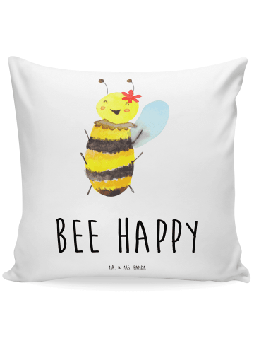 Mr. & Mrs. Panda Kuschelkissen Biene Happy mit Spruch in Weiß