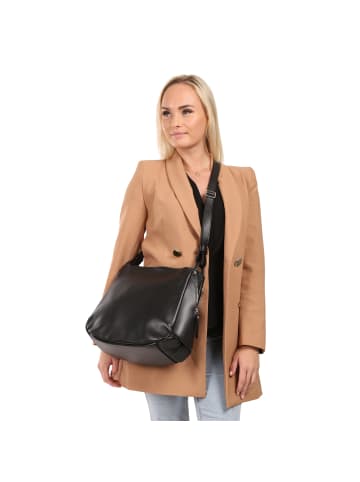 Toscanto Leder Umhängetasche Toscanto Tasche schwarz ca. 35cm