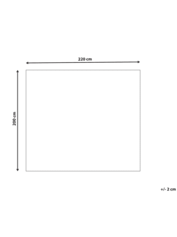 Beliani Tagesdecke SITAPUR in Gelb - (W) 220 x (H) 1 x (L) 200 cm
