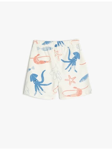 KOTON Shorts in Ekru Gemustert