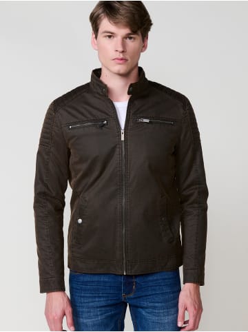 KOROSHI Kunstlederjacke in braun