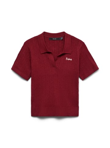 Vero Moda Gestrickter Rollkragenpullover mit Polokragen in Biking Red
