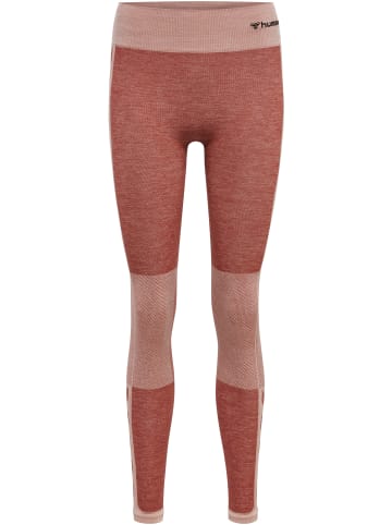 Hummel Hummel Tights Hmlclea Yoga Damen Atmungsaktiv Dehnbarem Feuchtigkeitsabsorbierenden Nahtlosen in WITHERED ROSE/ROSE TAN MELANGE