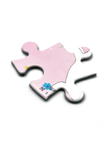 Mr. & Mrs. Panda Puzzle Einhorn Blume ohne Spruch in Rot Pastell