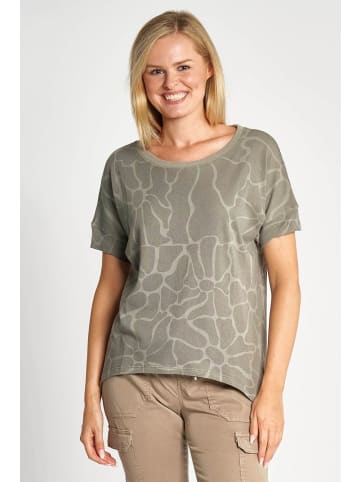 ZHRILL T-Shirt ZHRAHEL AOP OLIVE in OLIVE