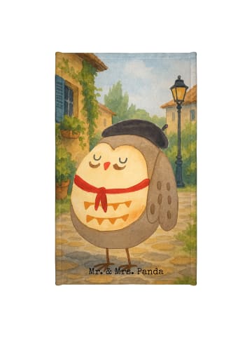 Mr. & Mrs. Panda Handtuch Eule Frankreich Design ohne Spruch in Weiß