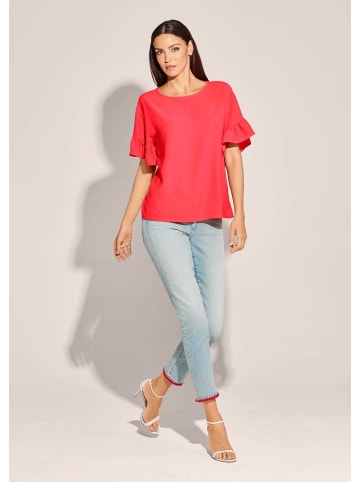 Alba Moda Lockere Bluse mit Volantärmeln in koralle