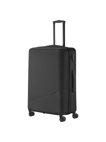 travelite Bali - 4-Rollen-Trolley L 77 cm (weiß/cognac) in schwarz