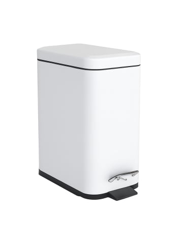 relaxdays Mülleimer in Weiß - 5 l