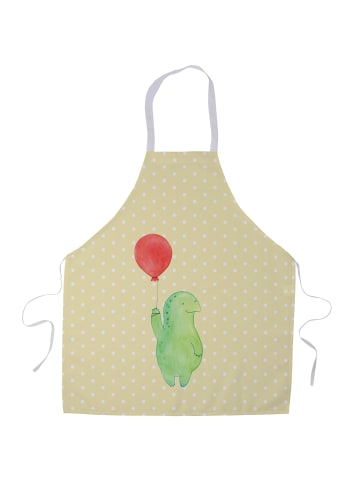 Mr. & Mrs. Panda Schürze Schildkröte Luftballon ohne Spruch in Gelb Pastell