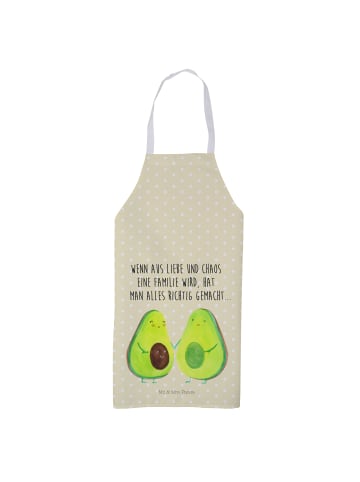 Mr. & Mrs. Panda Kochschürze Avocado Pärchen mit Spruch in Gelb Pastell