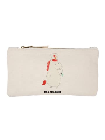 Mr. & Mrs. Panda Kulturtasche Einhorn Krankenschwester ohne Spruch in Weiß