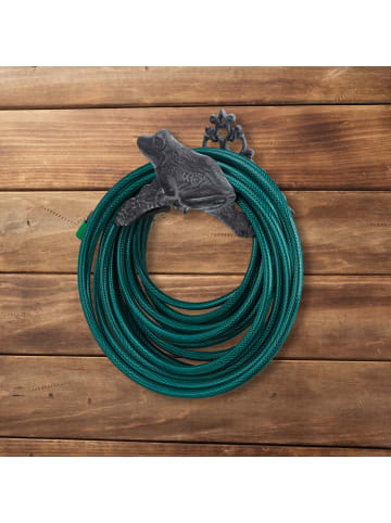 Gartenschlauchhalter Frosch in Grau