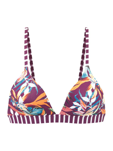 Venice Beach Triangel-Bikini-Top in bordeaux bedruckt