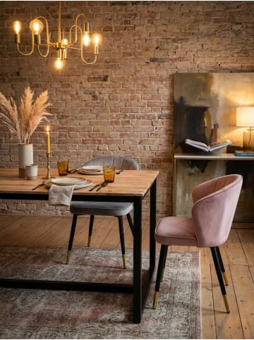 KADIMA DESIGN Esszimmertisch 140x80x76 cm Massivholz Metall Esstisch