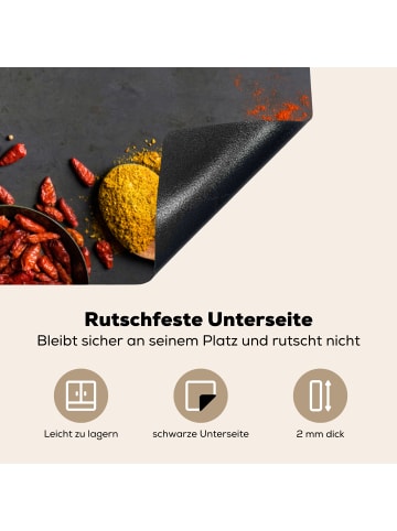 KitchenYeah Herdabdeckplatte Gewürze grau